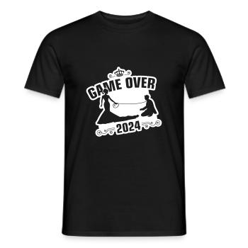 Game Over 2024 Hochzeit - Männer T-Shirt - Schwarz - Vorne - AI Model Male 178 light (178cm)