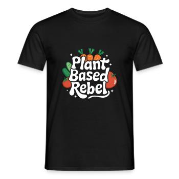 Végétarien Végétalien Végétarien Végétarien - T-shirt homme - noir - Devant - AI Model Male 178 light (178cm)