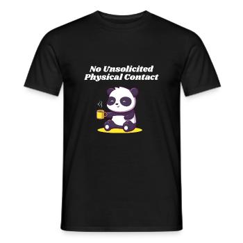 Kein unaufgeforderter Körperkontakt Introvertierte - Männer T-Shirt - Schwarz - Vorne - AI Model Male 178 light (178cm)