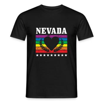 Nevada Pride Flag Pride Month LGBTQ Flag LGBT Comm - Männer T-Shirt - Schwarz - Vorne - AI Model Male 178 light (178cm)