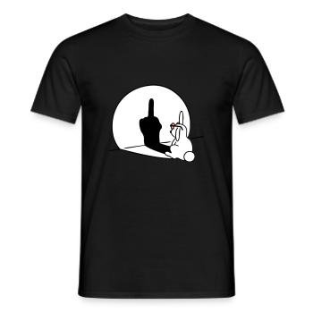 Fuck you very much - 3C white & very bright Shirts - Men's T-Shirt - black - Front - AI Model Male 178 light (178cm)