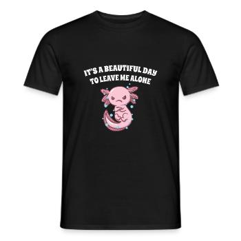 Es ist ein schöner Tag, um mich in Ruhe zu lassen, - Männer T-Shirt - Schwarz - Vorne - AI Model Male 178 light (178cm)