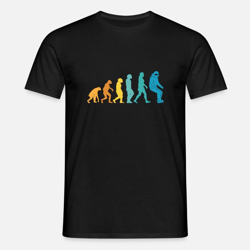 Evolution-Snowboarder - Männer T-Shirt - Schwarz