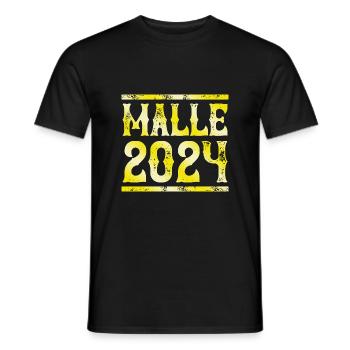 Malle 2024 Gold - Männer T-Shirt - Schwarz - Vorne - AI Model Male 178 light (178cm)