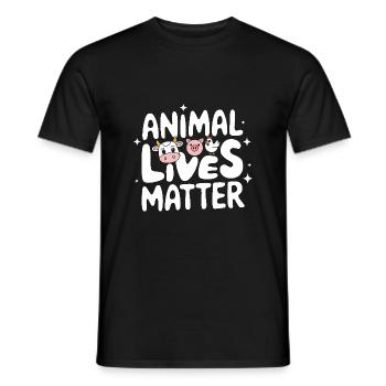 Végétarien Végétalien Végétarien Végétarien - T-shirt homme - noir - Devant - AI Model Male 178 light (178cm)