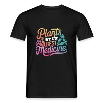 Végétarien Végétalien Végétarien Végétarien - T-shirt homme - noir - Devant - AI Model Male 178 light (178cm)