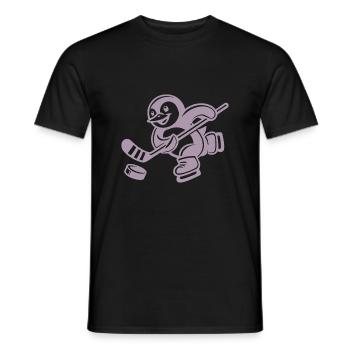 Süßer Pinguin Eishockeyspieler Silhouette - Männer T-Shirt - Schwarz - Vorne - AI Model Male 178 light (178cm)