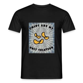 chips - T-shirt homme - noir - Devant - AI Model Male 178 light (178cm)