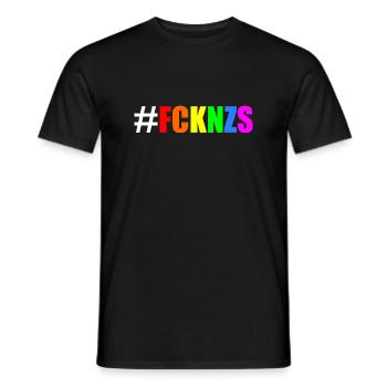 Fck nzs - Männer T-Shirt - Schwarz - Vorne - AI Model Male 178 light (178cm)