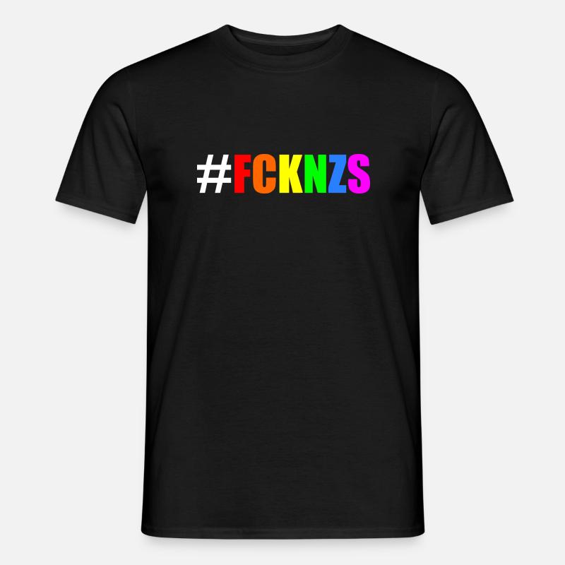 Fck nzs - Männer T-Shirt - Schwarz