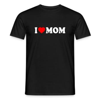 I love mom - Men's T-Shirt - black - Front - AI Model Male 178 light (178cm)