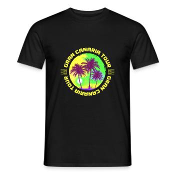 Gran Canaria Tour Palm Trees Holidays - Men's T-Shirt - black - Front - AI Model Male 178 light (178cm)