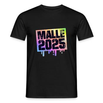 Malle 2025 Majorque colorée - T-shirt homme - noir - Devant - AI Model Male 178 light (178cm)