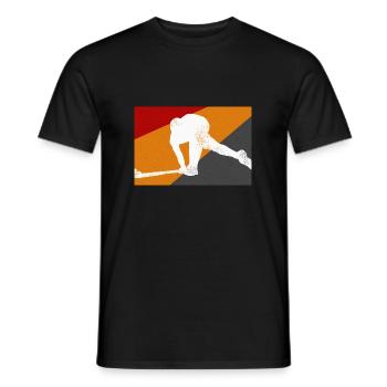 Hockey player - Men's T-Shirt - black - Front - AI Model Male 178 light (178cm)