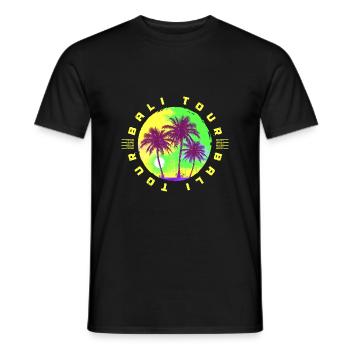 Bali Tour Palmen Urlaub - Männer T-Shirt - Schwarz - Vorne - AI Model Male 178 light (178cm)