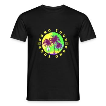 Prague Tour Palmiers Vacances - T-shirt homme - noir - Devant - AI Model Male 178 light (178cm)