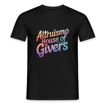Altruisme Don désintéressé Donner d’école - T-shirt homme - noir - Devant - AI Model Male 178 light (178cm)