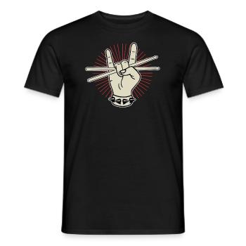 Rock Drummer Schlagzeug Rock Musik Rocker - T-shirt homme - noir - Devant - AI Model Male 178 light (178cm)