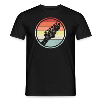 elektrische Gitarre Retro Vintage Gitarrist Musik - Männer T-Shirt - Schwarz - Vorne - AI Model Male 178 light (178cm)