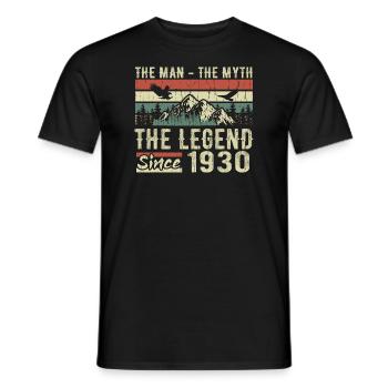 Retro 1930's Vintage - 1930's Birthday Gift - Men's T-Shirt - black - Front - AI Model Male 178 light (178cm)