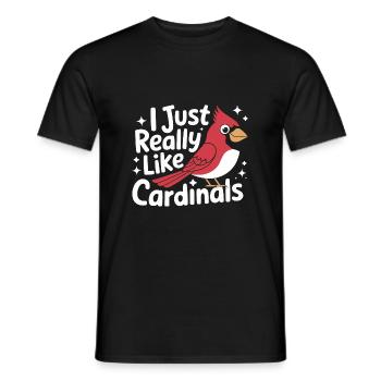 Cardinal Rouge Cardinal Vogel Rouge Cardinal - T-shirt homme - noir - Devant - AI Model Male 178 light (178cm)