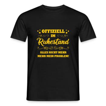 Retirement all no longer my problem Pension - Men's T-Shirt - black - Front - AI Model Male 178 light (178cm)