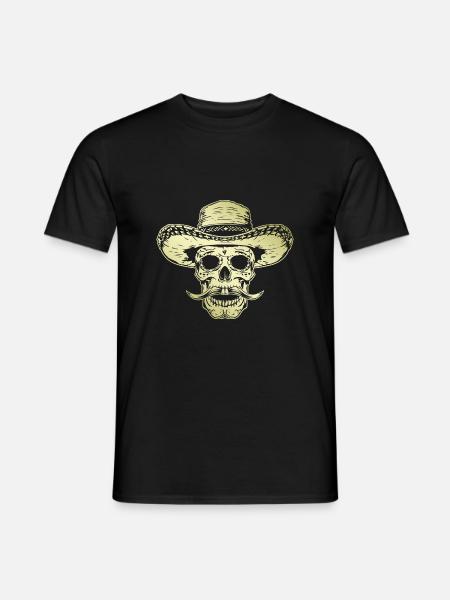 Mexican Skull Mexico Gold - Men's T-Shirt - black