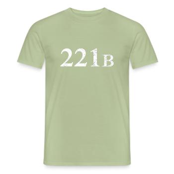 SHERLOCK 221B - Männer T-Shirt - Sage - Vorne - AI Model Male 178 light (178cm)