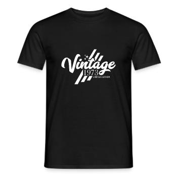 Vintage 1973 Geburtstag Sprüche - Männer T-Shirt - Schwarz - Vorne - AI Model Male 178 light (178cm)