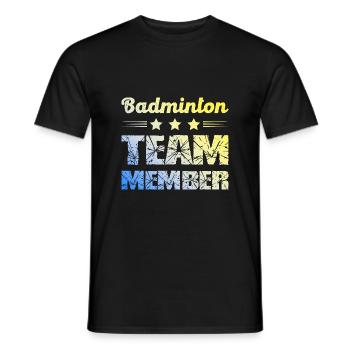 Badminton Team - Männer T-Shirt - Schwarz - Vorne - AI Model Male 178 light (178cm)