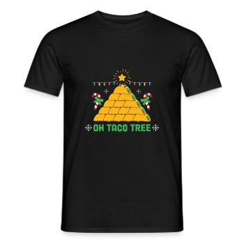 Oh Taco Tree Food Taco Christmas Tree - Männer T-Shirt - Schwarz - Vorne - AI Model Male 178 light (178cm)