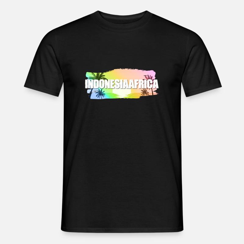 Indonesia - Männer T-Shirt - Schwarz
