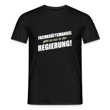 Fachkräftemangel in der Regierung - Männer T-Shirt - Schwarz - Vorne - AI Model Male 178 light (178cm)