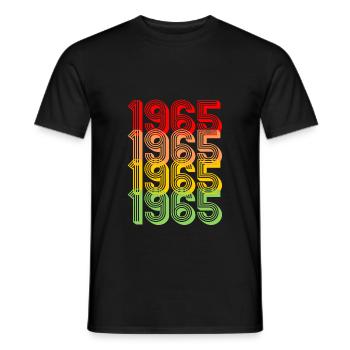 1965 Vintage Retro Birth Year 1965 60th Birthday - Men's T-Shirt - black - Front - AI Model Male 178 light (178cm)