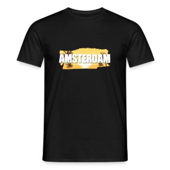 Amsterdam - T-shirt homme - noir - Devant - AI Model Male 178 light (178cm)