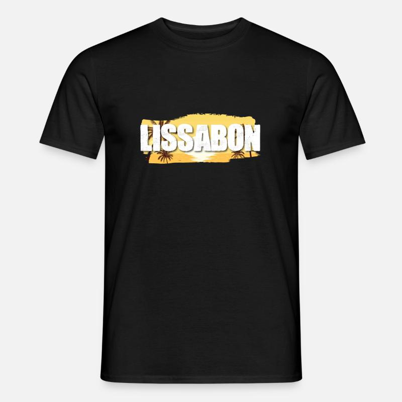 Lissabon - Männer T-Shirt - Schwarz