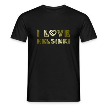 I Love Helsinki - Männer T-Shirt - Schwarz - Vorne - AI Model Male 178 light (178cm)