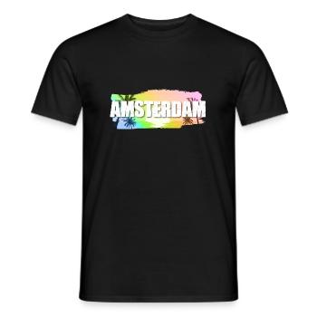 Amsterdam - T-shirt homme - noir - Devant - AI Model Male 178 light (178cm)