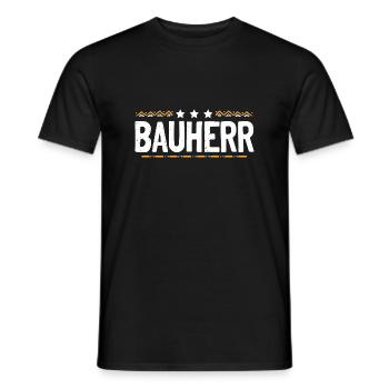 Bauherr Haus Bau - Männer T-Shirt - Schwarz - Vorne - AI Model Male 178 light (178cm)
