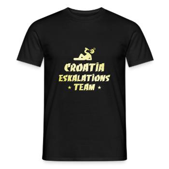 Croatia Escalation - Men's T-Shirt - black - Front - AI Model Male 178 light (178cm)