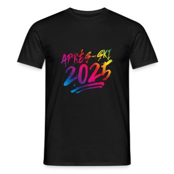 Après Ski 2025 Multicolored - Men's T-Shirt - black - Front - AI Model Male 178 light (178cm)