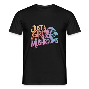 Mushroom Mushrooms Funghi Mushroom - Men's T-Shirt - black - Front - AI Model Male 178 light (178cm)