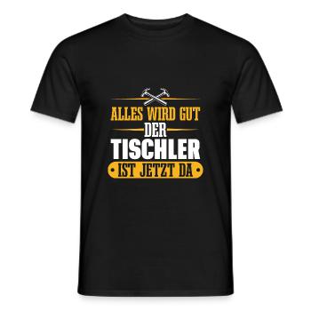 Handwerk Schreiner Meister Tischler Geschenk - Männer T-Shirt - Schwarz - Vorne - AI Model Male 178 light (178cm)