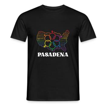 Pasadena Pride Flag Proud Month LGBTQ Flag LGB - T-shirt homme - noir - Devant - AI Model Male 178 light (178cm)