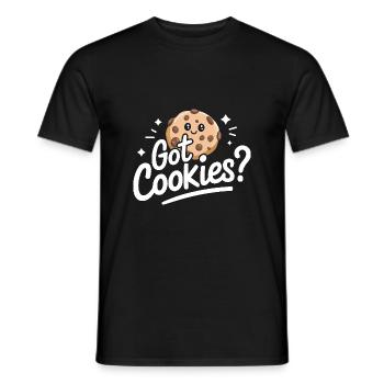 Cookies Biscuits Biscuits Biscuits Chocolat - T-shirt homme - noir - Devant - AI Model Male 178 light (178cm)