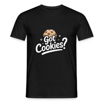 Cookies Biscuits Biscuits Biscuits Chocolat - T-shirt homme - noir - Devant - AI Model Male 178 light (178cm)