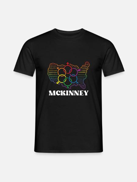 McKinney Pride Flag Pride Month LGBTQ Flag LGBT Co - Männer T-Shirt - Schwarz
