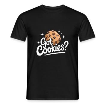 Cookies Cookie Keks Kekse Schokolade - Männer T-Shirt - Schwarz - Vorne - AI Model Male 178 light (178cm)