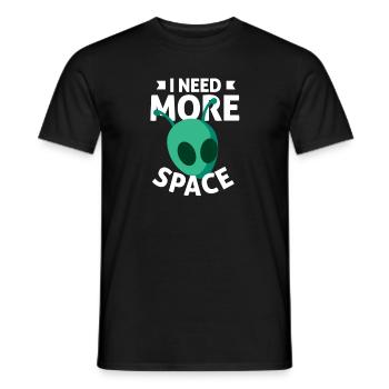 Alien Funny - Men's T-Shirt - black - Front - AI Model Male 178 light (178cm)