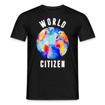 Graphique World Citizen - T-shirt homme - noir - Devant - AI Model Male 178 light (178cm)